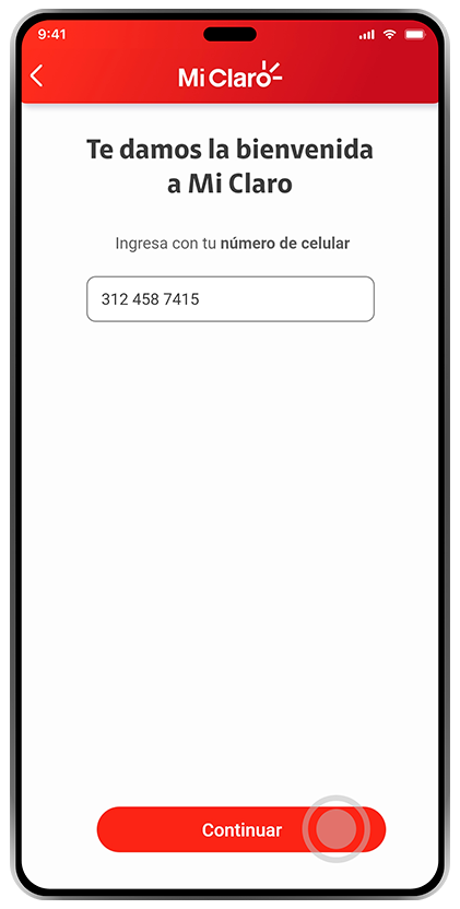 Paso 5 - Inicia sesión Superapp Mi Claro Servicios Postpago 