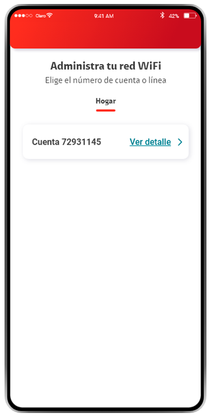 Paso 2 - Conoce cómo administrar tu red Wi-Fi, desde app Mi Claro 