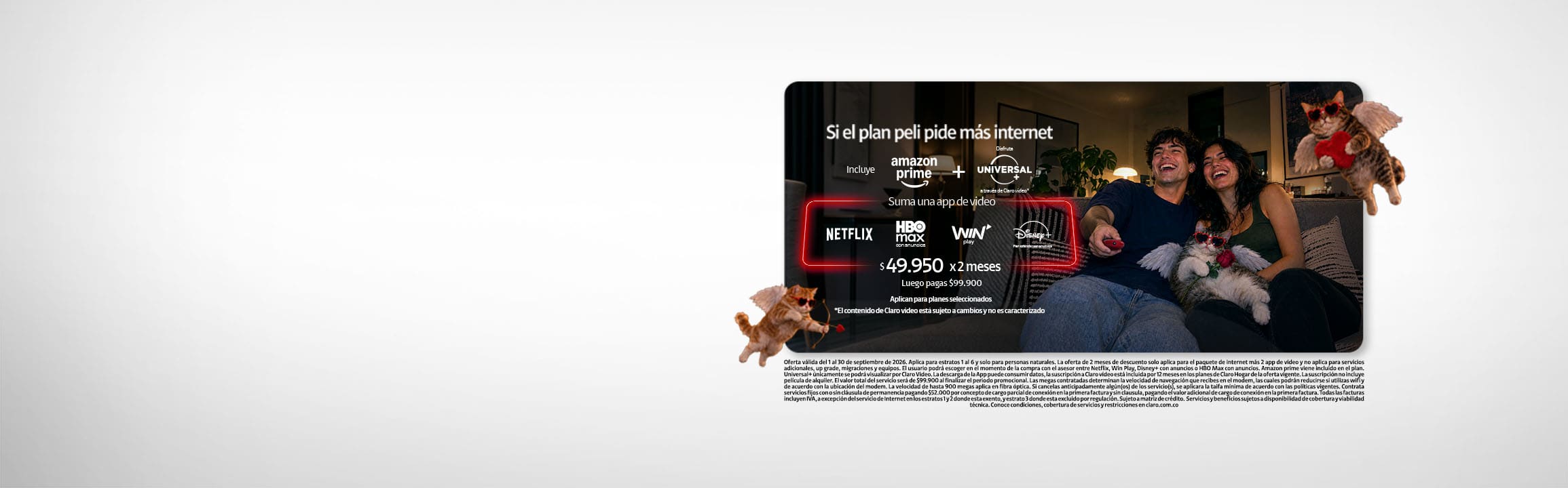 Póngale la fibra de 900 megas - Claro Póngale la fibra de 900 megas - Claro