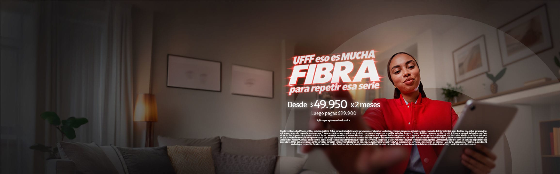 Póngale la fibra de 900 megas - Claro Póngale la fibra de 900 megas - Claro